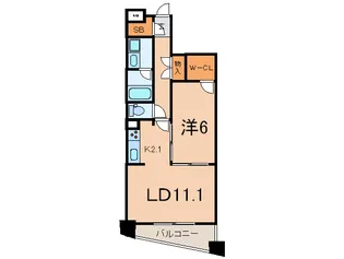 プライムアーバン日本橋大伝馬町【4階】の間取り