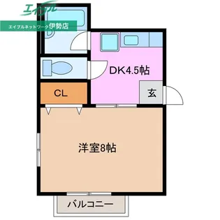 ハイツクラバス【2階】の間取り