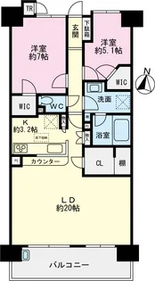 シティ能見台つどいの街六番館【7階】の間取り