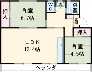 鍋屋上野住宅9号棟【2階】の間取り