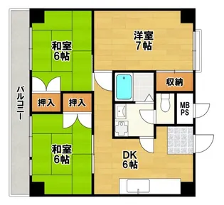 シャトー黒田【5階】の間取り