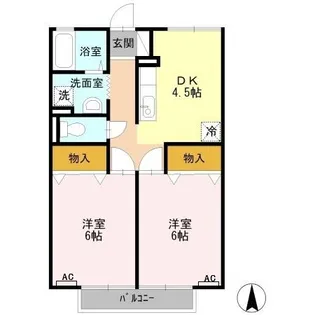 竹富ハイツ【2階】の間取り