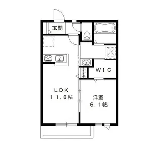 リアン テラスB棟【2階】の間取り