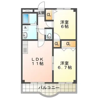 コンフォールカルチェ【2階】の間取り