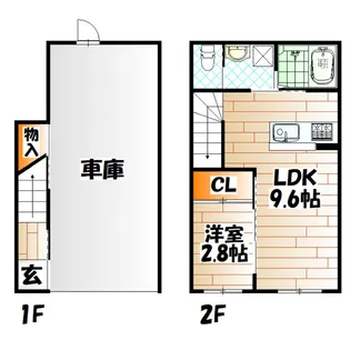 Excel Garage 小倉南A棟の間取り