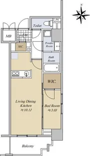 楓koa新丸子【6階】の間取り