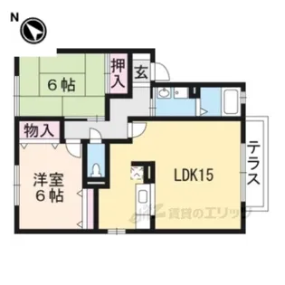 セジュールならやま2【1階】の間取り