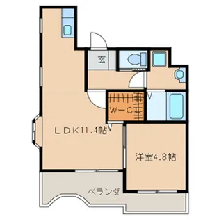 オラシオン警固【4階】の間取り