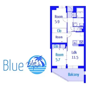 シャトーエミール【2階】の間取り