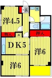 アンソレイエ松戸【3階】の間取り