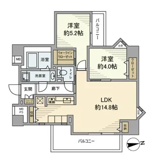 朝日ラ・パリオ等々力台【6階】の間取り