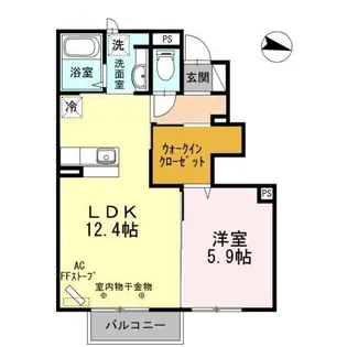 メゾン・クローバー3【1階】の間取り