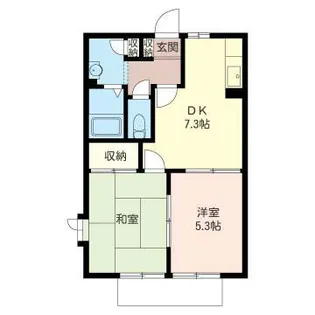 スリーコートB【1階】の間取り