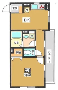 パルコンアーバン梅里【2階】の間取り