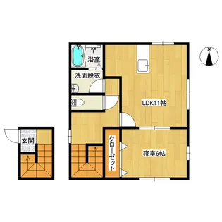 ジャルダン大東【2階】の間取り