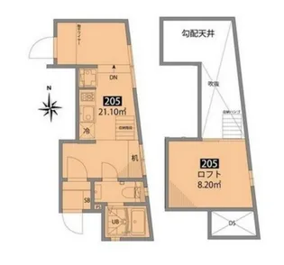 グランエッグス東中野【2階】の間取り