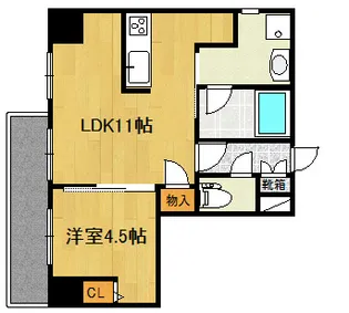 BUENA万代1丁目【9階】の間取り