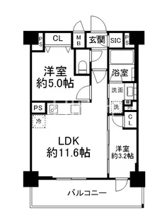 ジオエント四条大宮【4階】の間取り