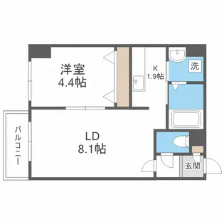 Levante元町【8階】の間取り