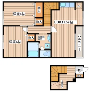 メゾン・アンソレイユI【2階】の間取り