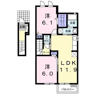 ベーネソプラ A【2階】の間取り