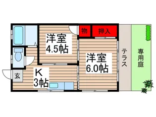 北野荘【1階】の間取り