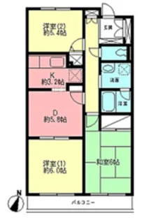多摩エスペリア【2階】の間取り