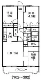 ソレアード曳馬【2階】の間取り