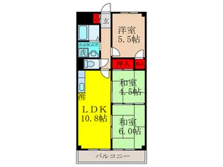 グリーンハイツII【2階】の間取り