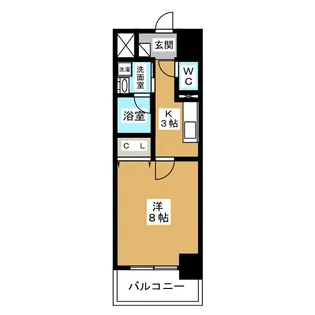 EAU RAVINE(オゥ ラヴィーヌ)【11階】の間取り