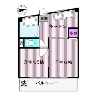 ハイツ宮本【4階】の間取り