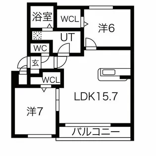 サージュブリエI【1階】の間取り