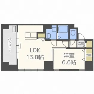 ビッグタワー大通公園【23階】の間取り