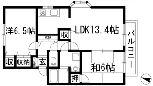 メゾンクレールA棟【2階】の間取り