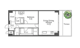 SHUWA MEGUROEKIMAE RESIDENCE【1階】の間取り