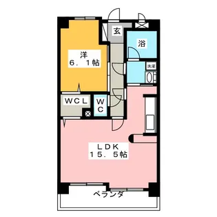 ベルヴィルVI【5階】の間取り