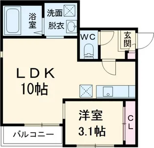 GRANDTIC名古屋山王【2階】の間取り