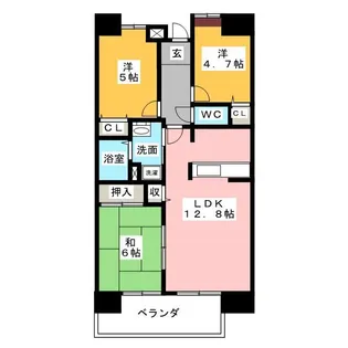 アーバンドエル庄内通【10階】の間取り