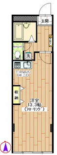 ハイム神楽坂【1階】の間取り
