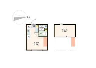 ハーモニーテラス千住関屋町B【2階】の間取り