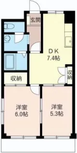 ウエストヒル【1階】の間取り