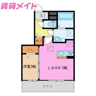 グランドネーフルときわ【1階】の間取り