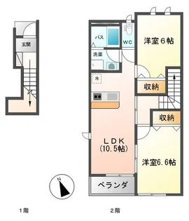 ウイングコート【2階】の間取り