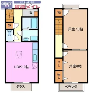ブランシェSUMIYOSIMARUYAMA A棟【1階】の間取り