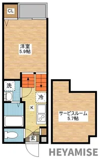 ヴィオラ金堀【1階】の間取り