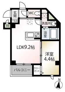 b’CASA多摩川【3階】の間取り