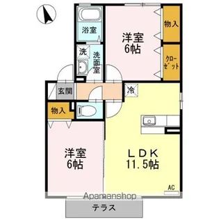 ガーデンハイツ都【1階】の間取り