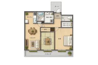 調布パークホームズ【6階】の間取り