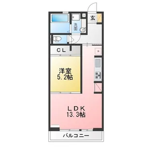 グランシャリオ篠木【1階】の間取り
