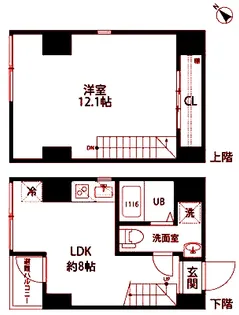 横浜レジデンス【8階】の間取り
